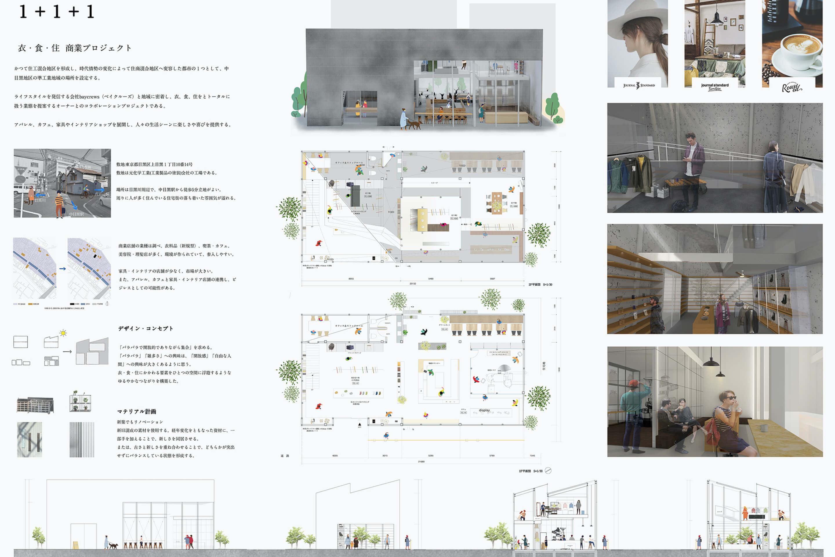 DECO｜1年次｜Element 5｜商空間「カウンターのある小さな飲食店舗」